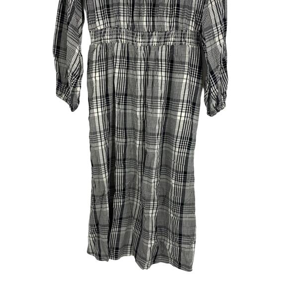 A New Day Smocked Black White Dress Women's Size Medium NWT - Picture 7 of 10